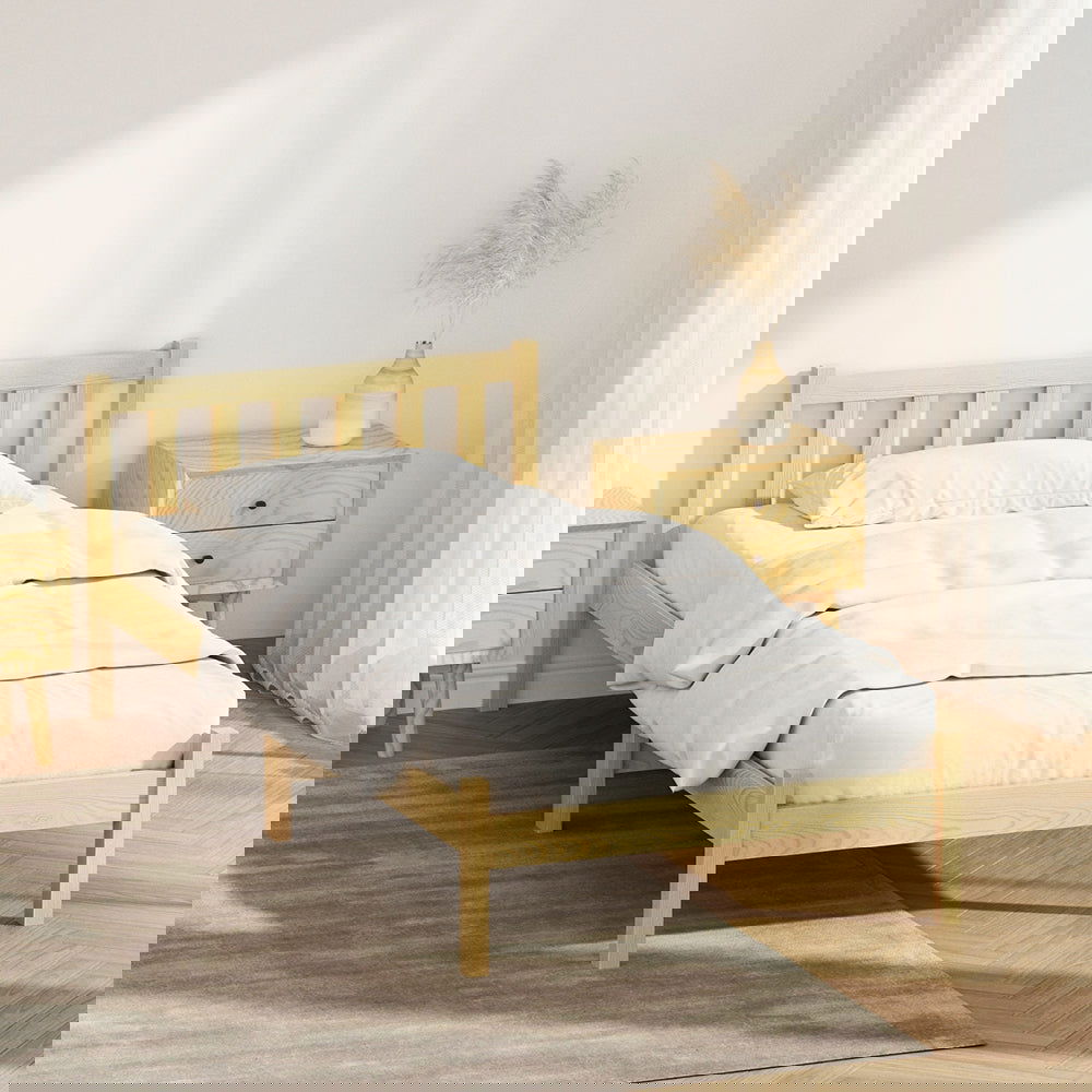 Artiss Bed Frame Single Size Wooden Oak SOFIE - Cosy Abode