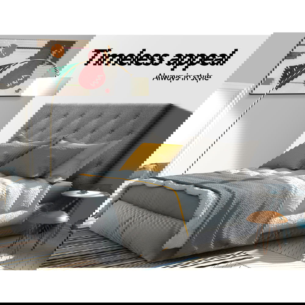 Artiss Bed Head King Single Size Fabric - CAPPI Grey - Cosy Abode