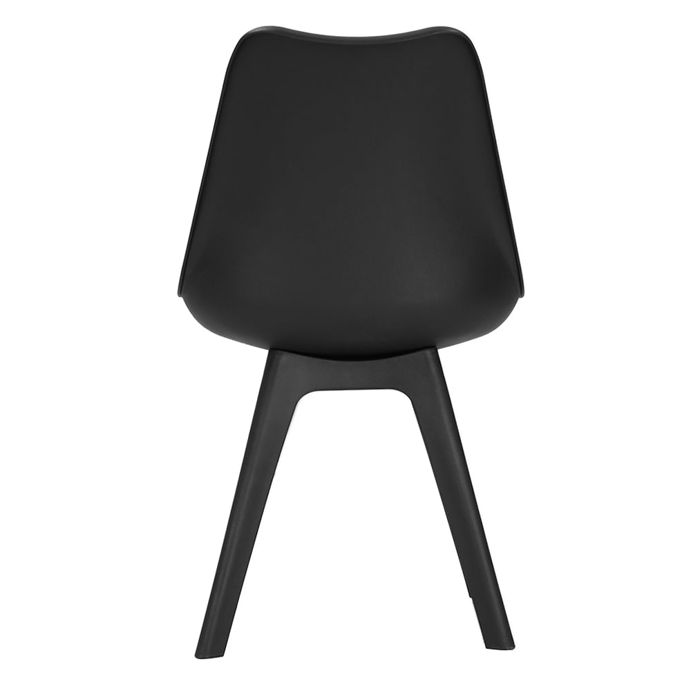Artiss Dining Chairs Set of 4 Leather Plastic DSW Replica Black - Cosy Abode