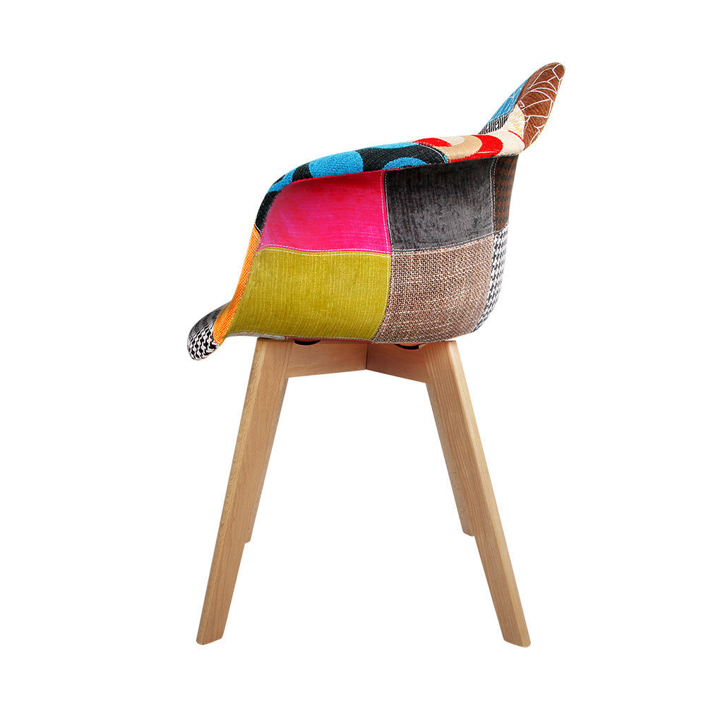 Artiss Dining Chairs Set of 2 Fabric Retro Replica DSW - Cosy Abode