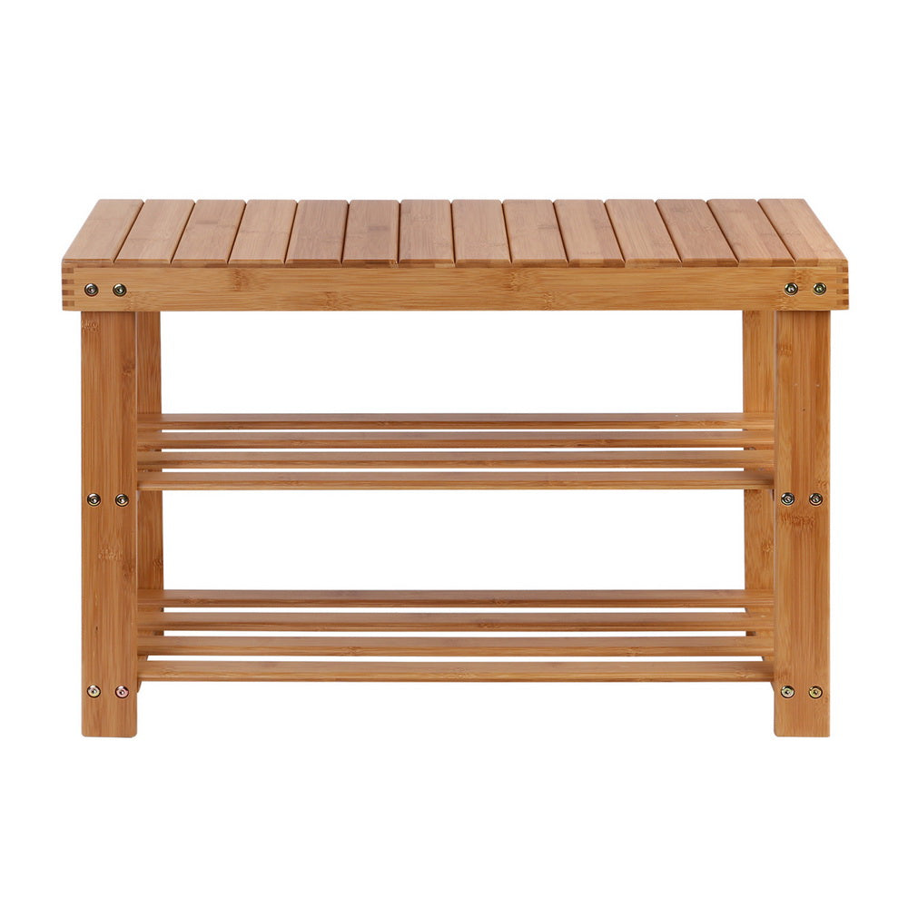 Artiss Shoe Rack Shoe Bench 10 Pairs Bamboo - Cosy Abode
