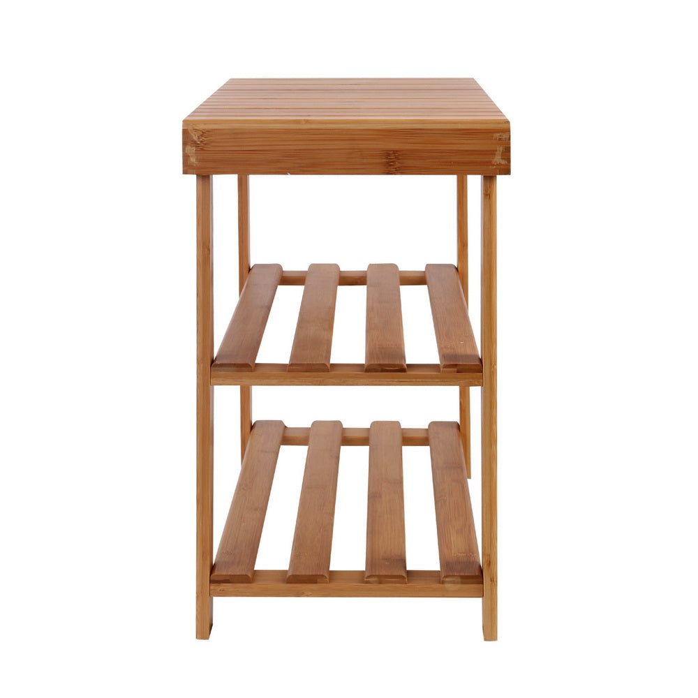 Artiss Shoe Rack Shoe Bench 10 Pairs Bamboo - Cosy Abode