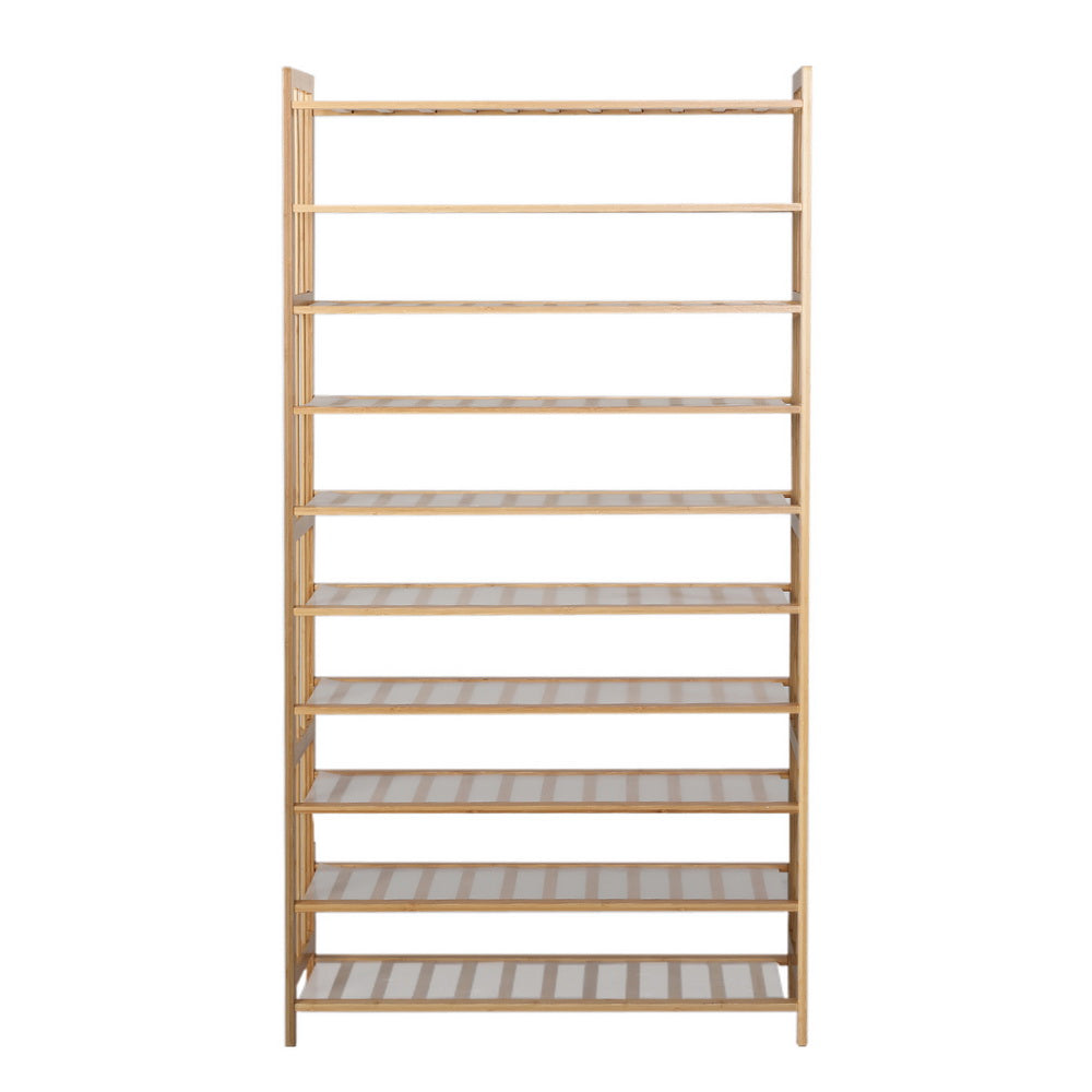 Artiss Shoe Rack Bamboo Shoe Storage 10-tier 50 Pairs - Cosy Abode