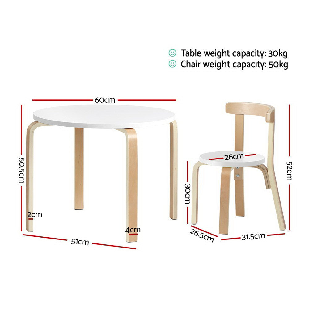 Keezi 3PCS Kids Table and Chairs Set Activity Toy Play Desk - Cosy Abode