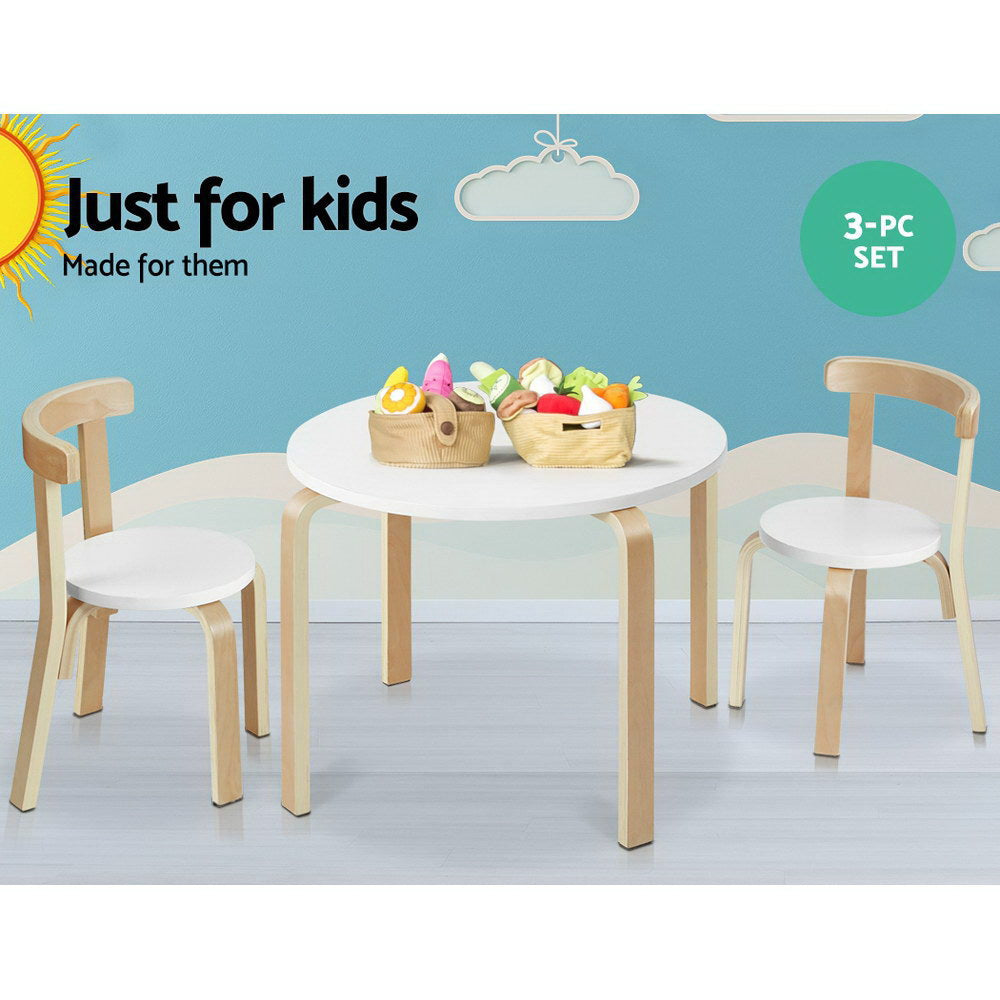 Keezi 3PCS Kids Table and Chairs Set Activity Toy Play Desk - Cosy Abode