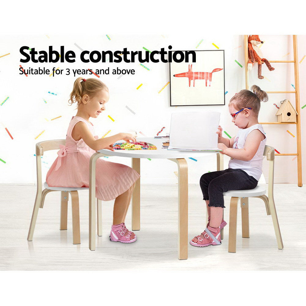 Keezi 3PCS Kids Table and Chairs Set Activity Toy Play Desk - Cosy Abode