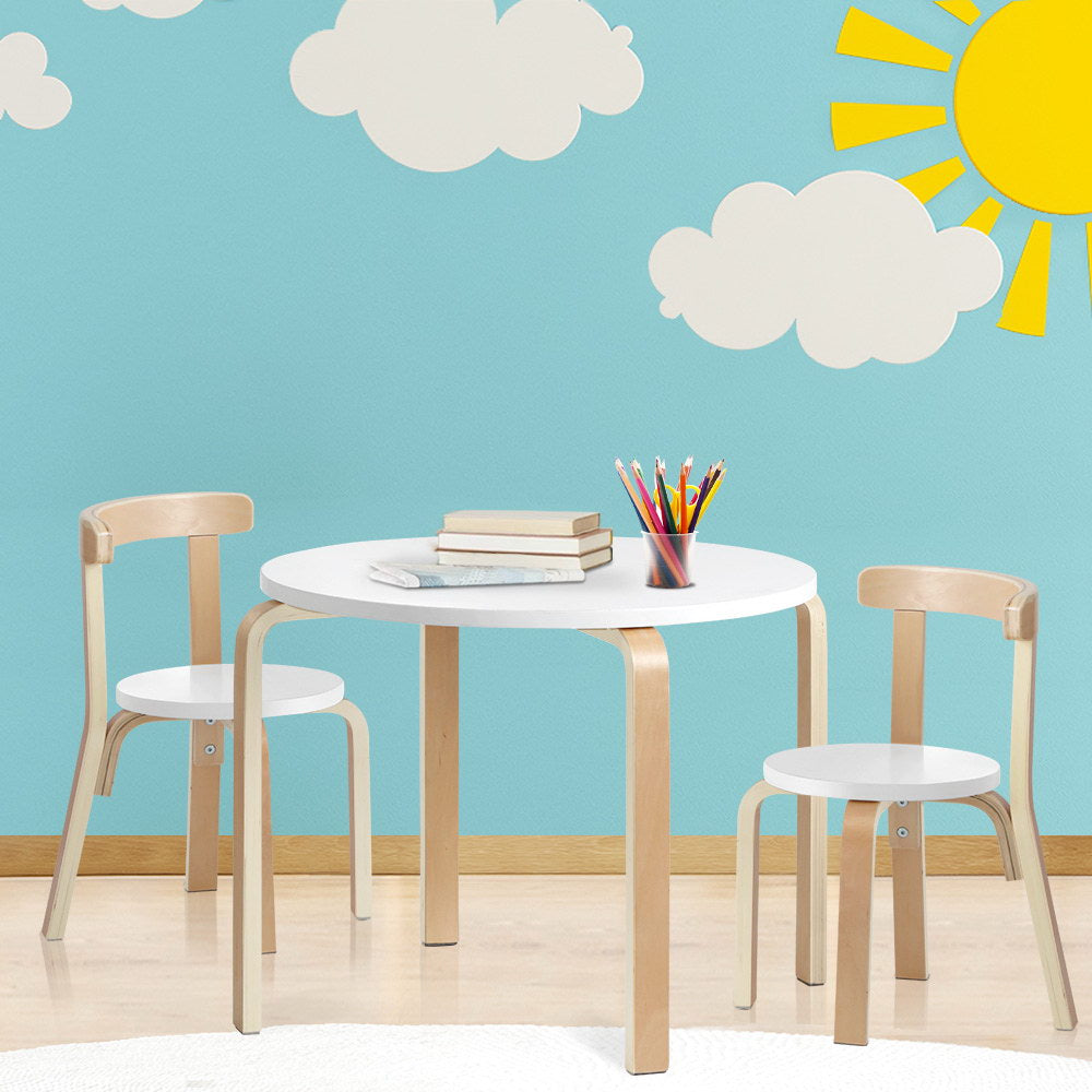 Keezi 3PCS Kids Table and Chairs Set Activity Toy Play Desk - Cosy Abode
