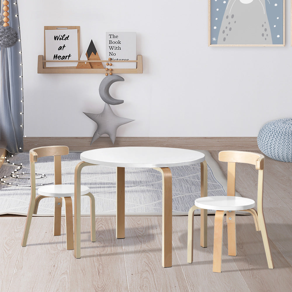 Keezi 3PCS Kids Table and Chairs Set Activity Toy Play Desk - Cosy Abode