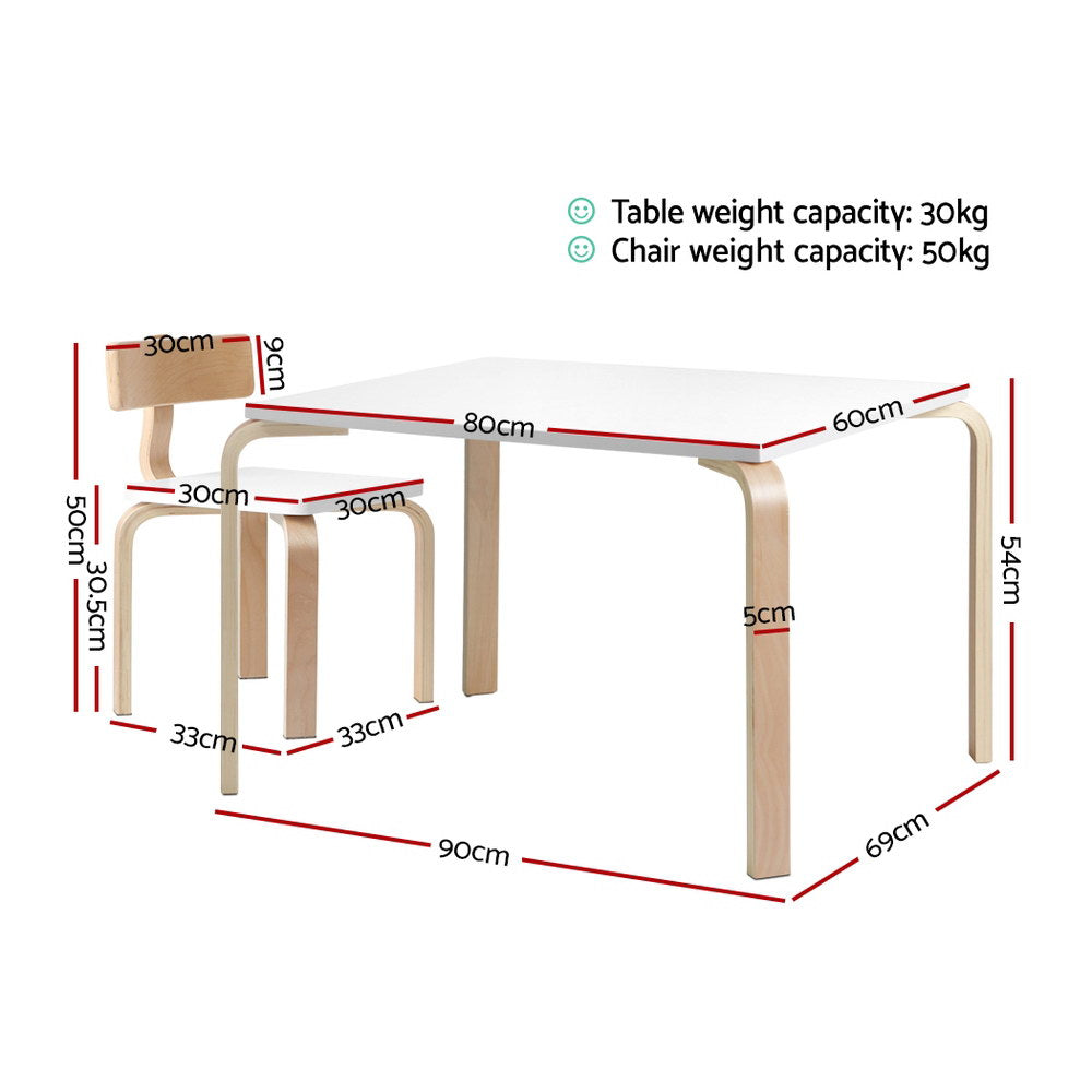 Keezi 5PCS Kids Table and Chairs Set Activity Toy Play Desk - Cosy Abode