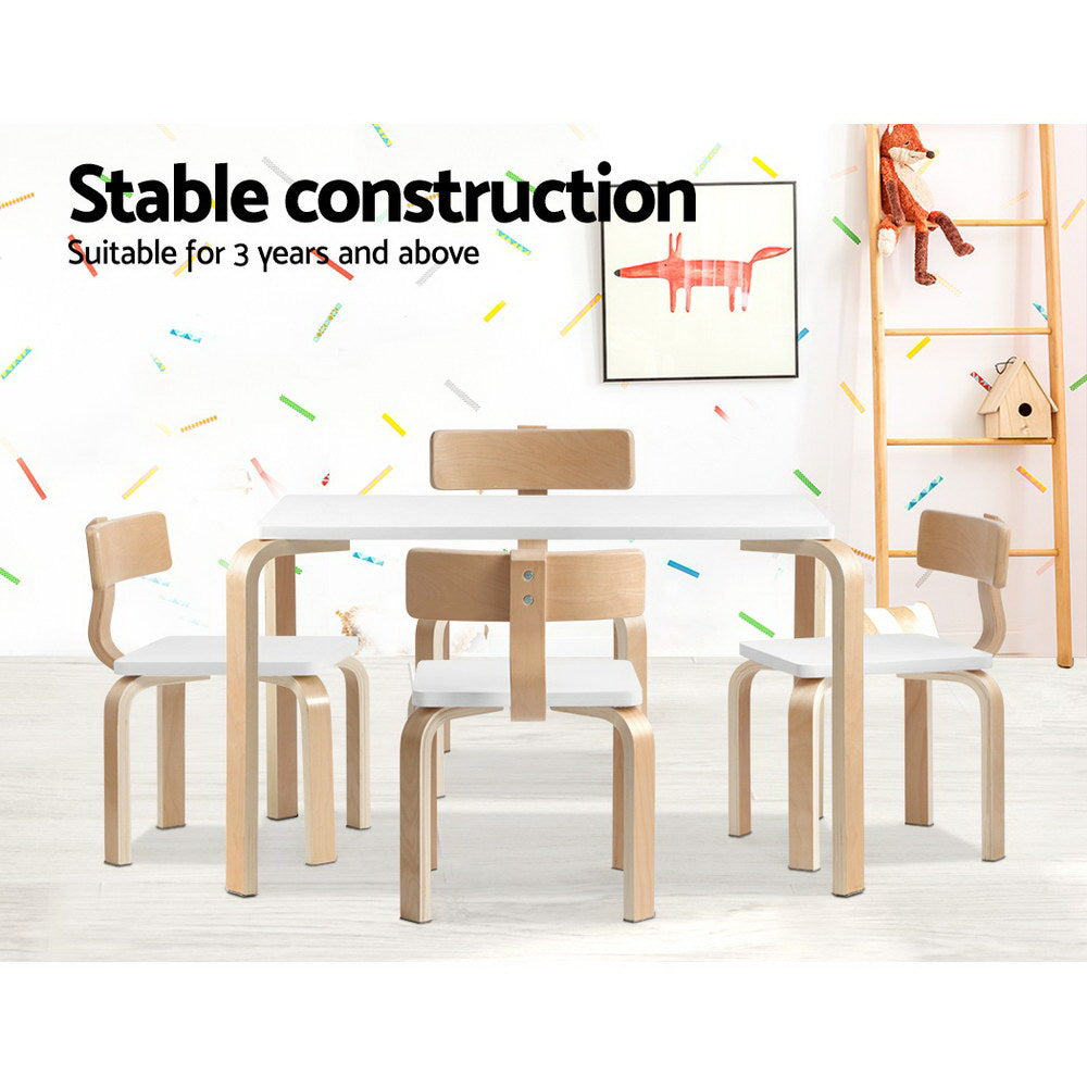 Keezi 5PCS Kids Table and Chairs Set Activity Toy Play Desk - Cosy Abode