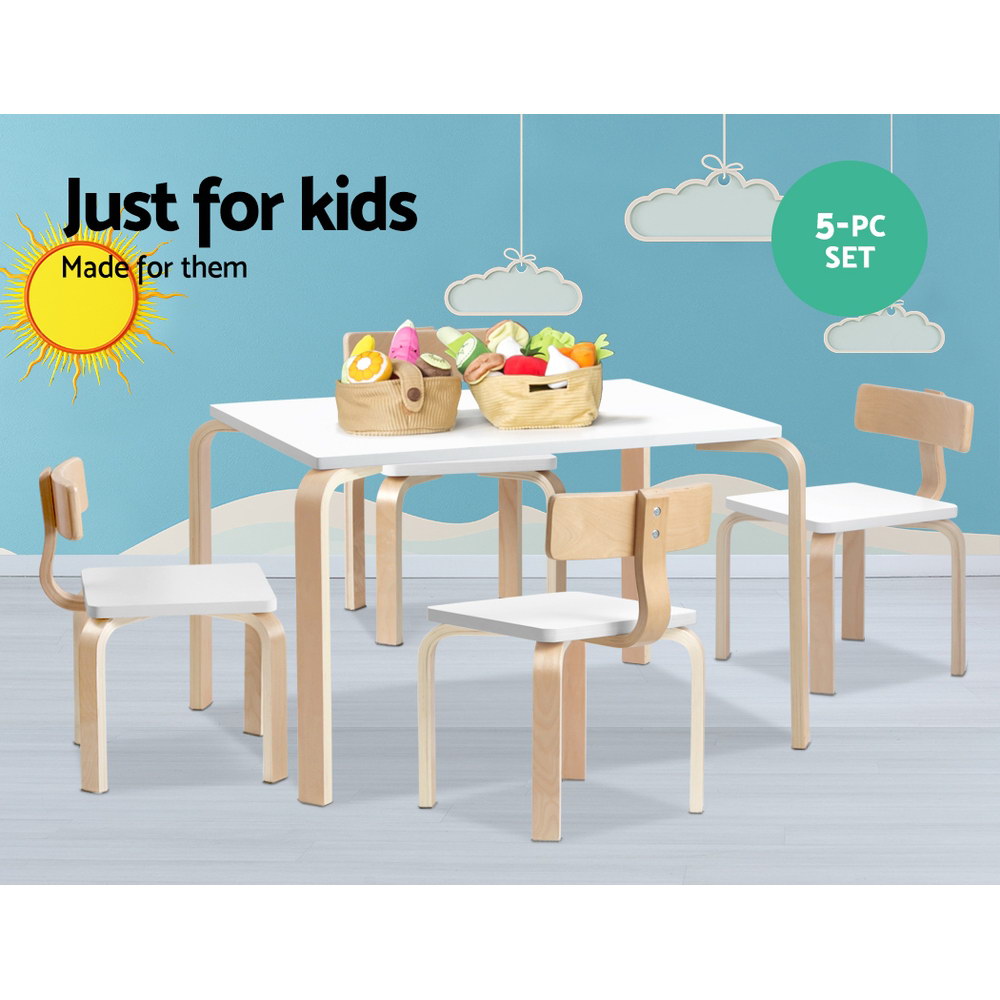 Keezi 5PCS Kids Table and Chairs Set Activity Toy Play Desk - Cosy Abode