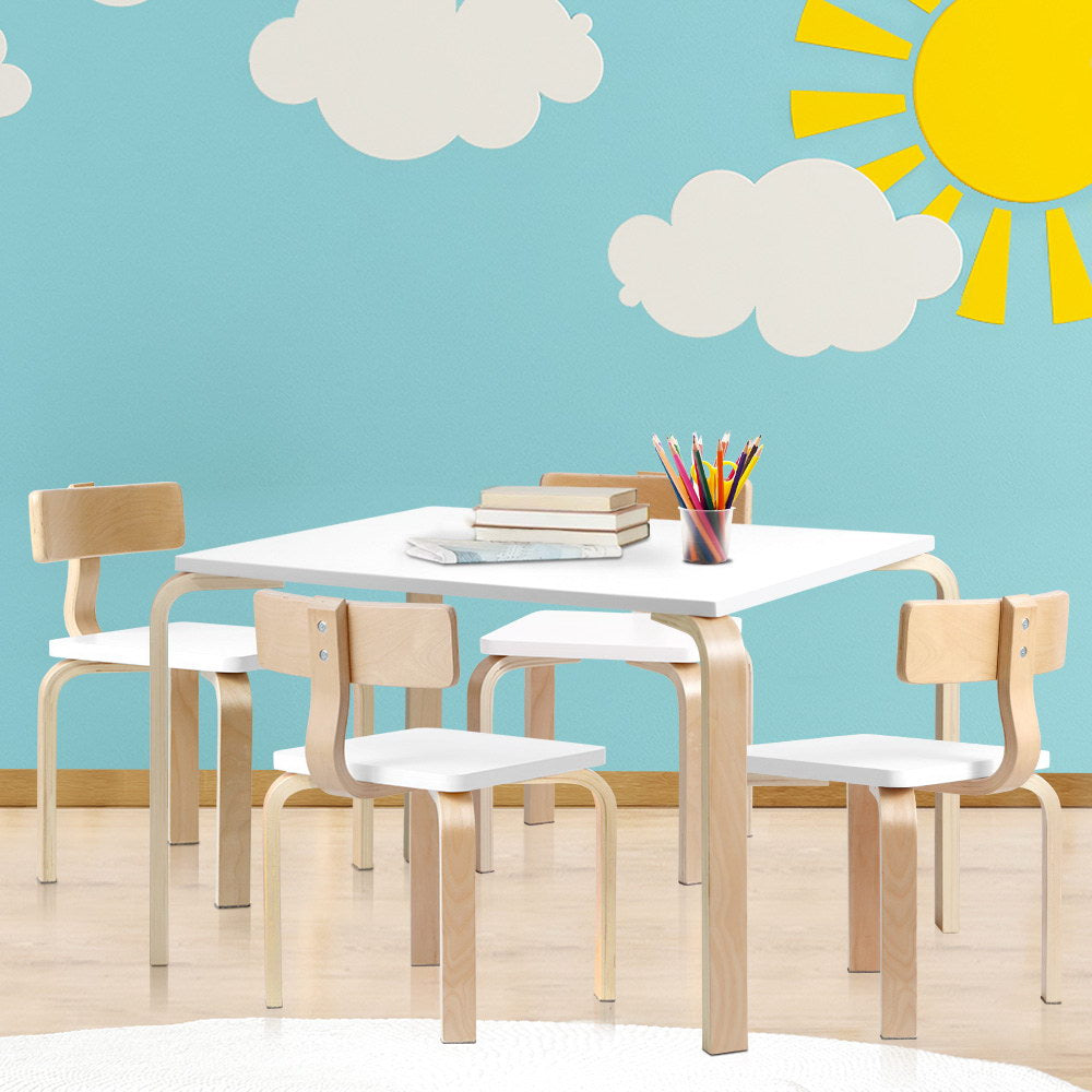 Keezi 5PCS Kids Table and Chairs Set Activity Toy Play Desk - Cosy Abode
