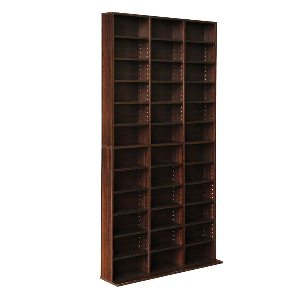 Artiss Bookshelf CD Storage Rack - BERT Brown - Cosy Abode