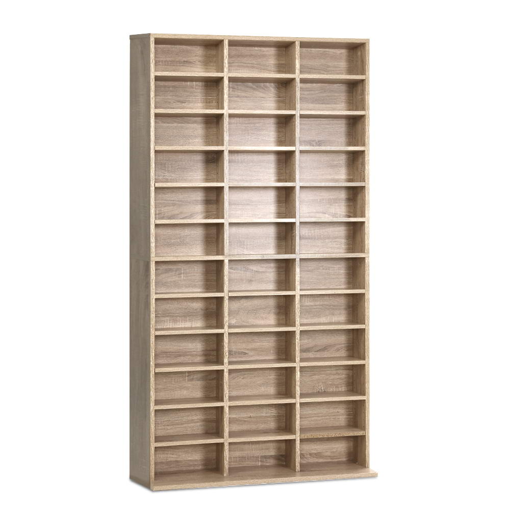 Artiss Bookshelf CD Storage Rack - BERT Oak - Cosy Abode