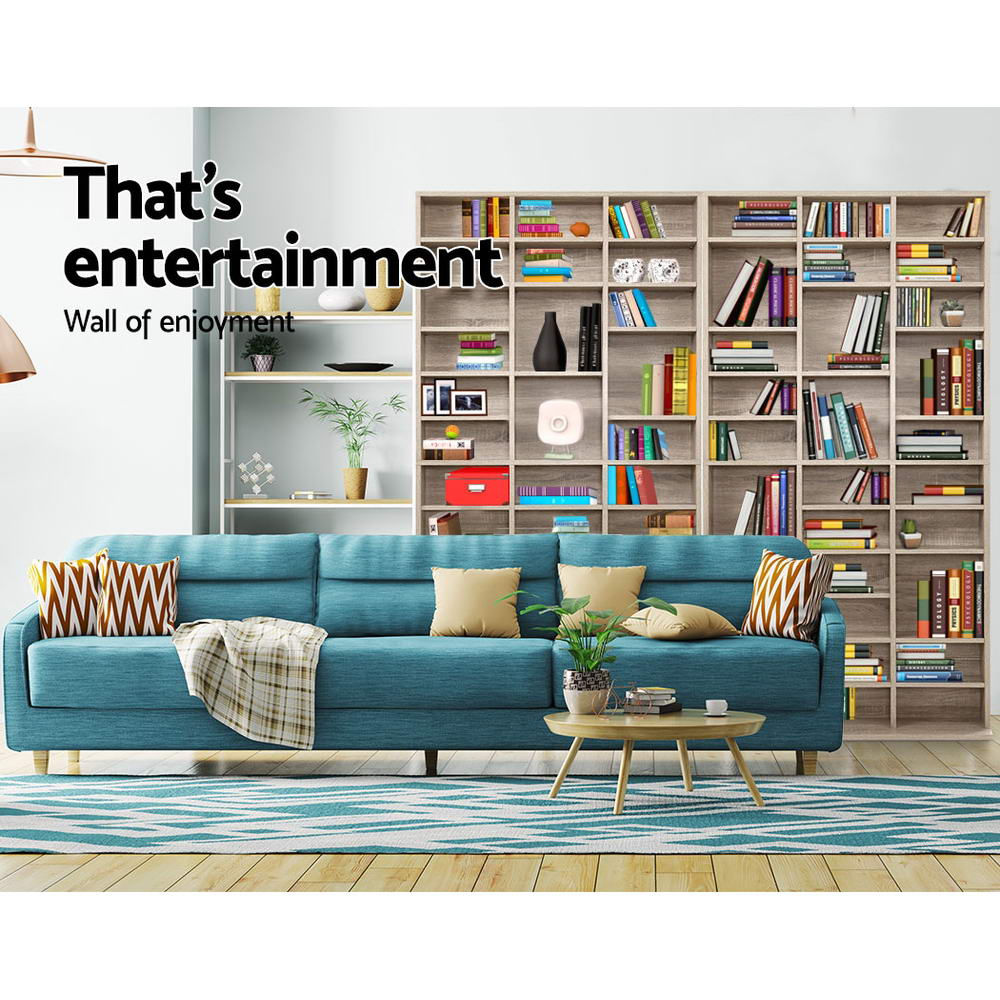 Artiss Bookshelf CD Storage Rack - BERT Oak - Cosy Abode