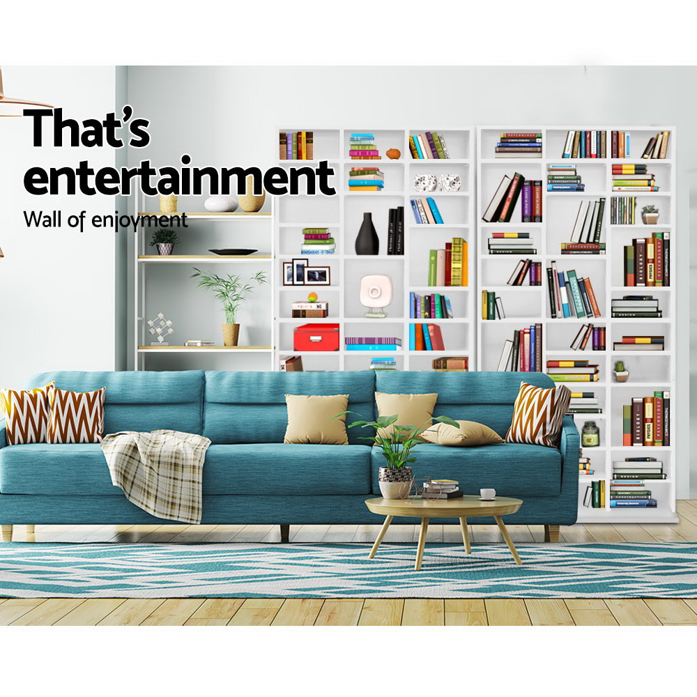 Artiss Bookshelf CD Storage Rack - BERT White - Cosy Abode
