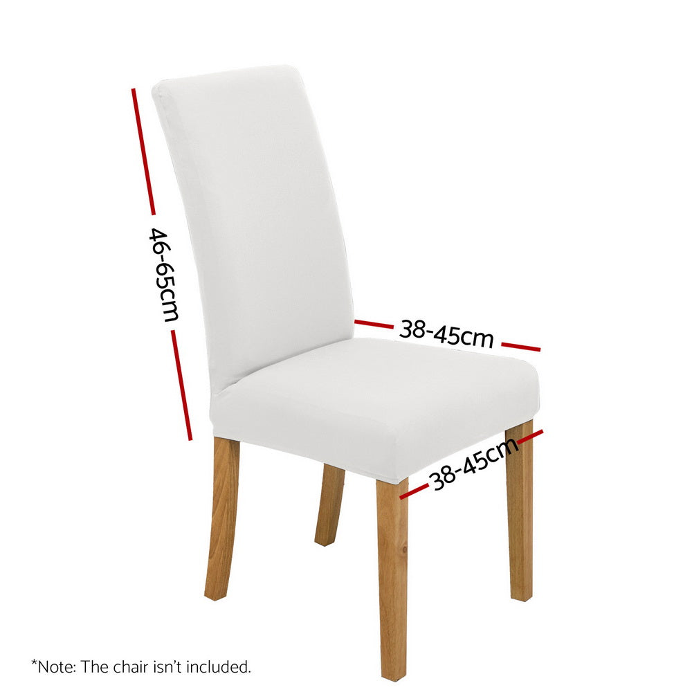 Artiss Dining Chair Covers 4x Slipcovers Spandex Stretch Banquet Wedding White - Cosy Abode