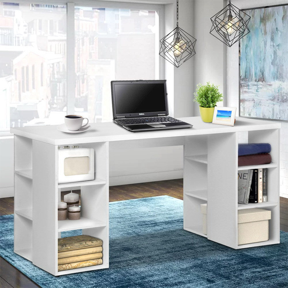 Artiss Computer Desk Bookshelf White 150CM - Cosy Abode