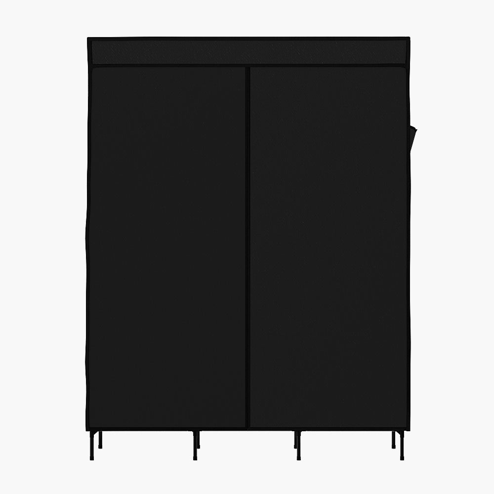 Artiss Large Portable Clothes Closet Wardrobe with Shelf Black - Cosy Abode