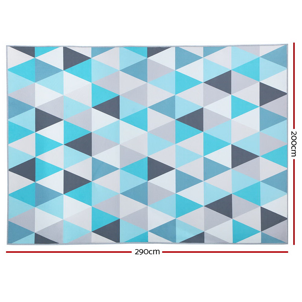 Artiss Floor Rug 200x290 Mat Carpet Short Pile Tria - Cosy Abode
