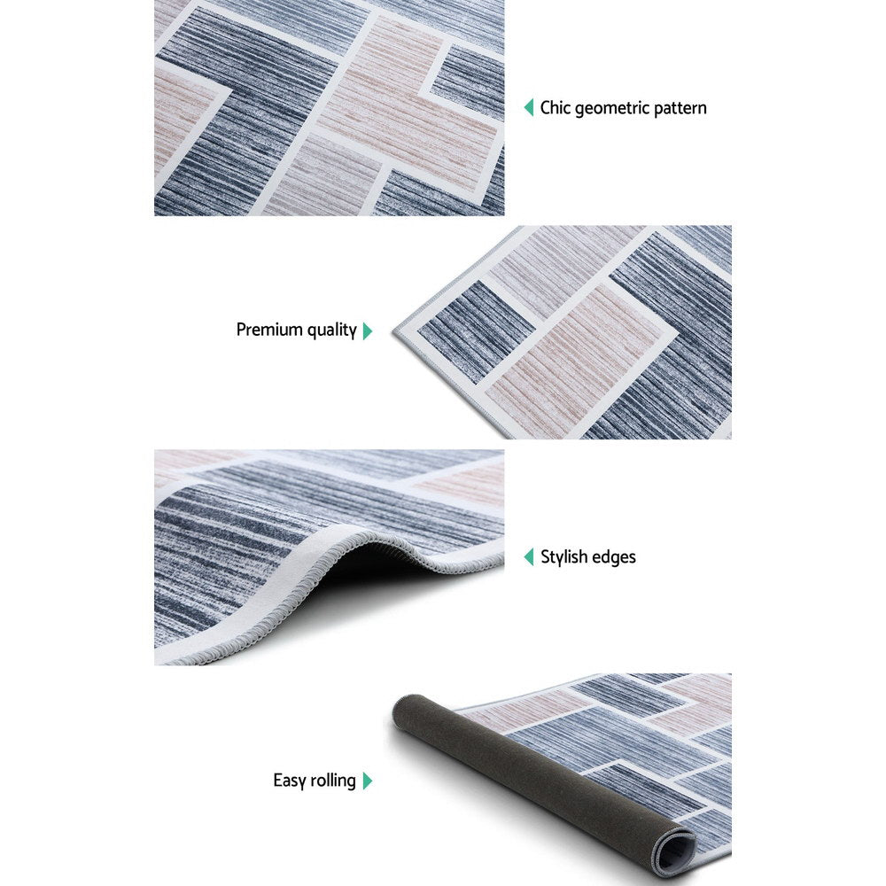 Artiss Floor Rug 120x170 Mat Carpet Short Pile Oblo - Cosy Abode