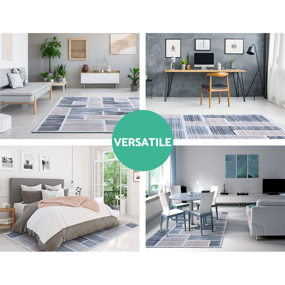 Artiss Floor Rug 120x170 Mat Carpet Short Pile Oblo - Cosy Abode