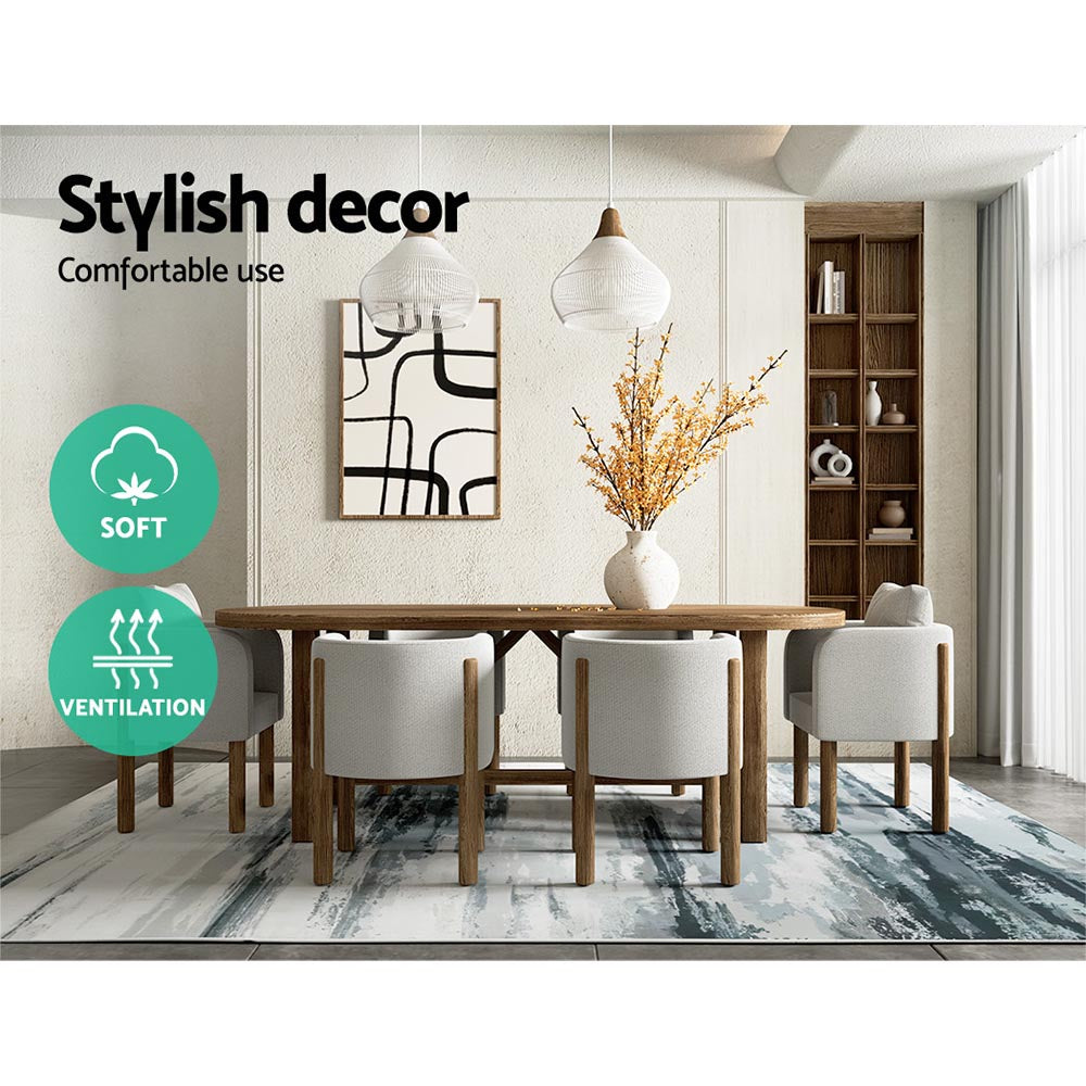Artiss Floor Rug 200x290 Washable Mat Carpet Short Pile Poca - Cosy Abode