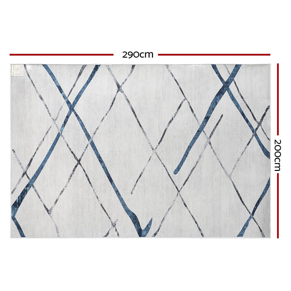 Artiss Floor Rug 200x290 Washable Mat Carpet Short Pile Jaca - Cosy Abode