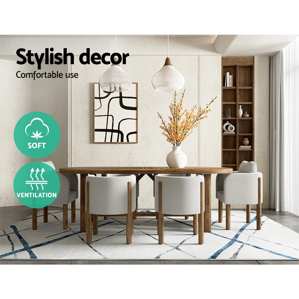 Artiss Floor Rug 200x290 Washable Mat Carpet Short Pile Jaca - Cosy Abode