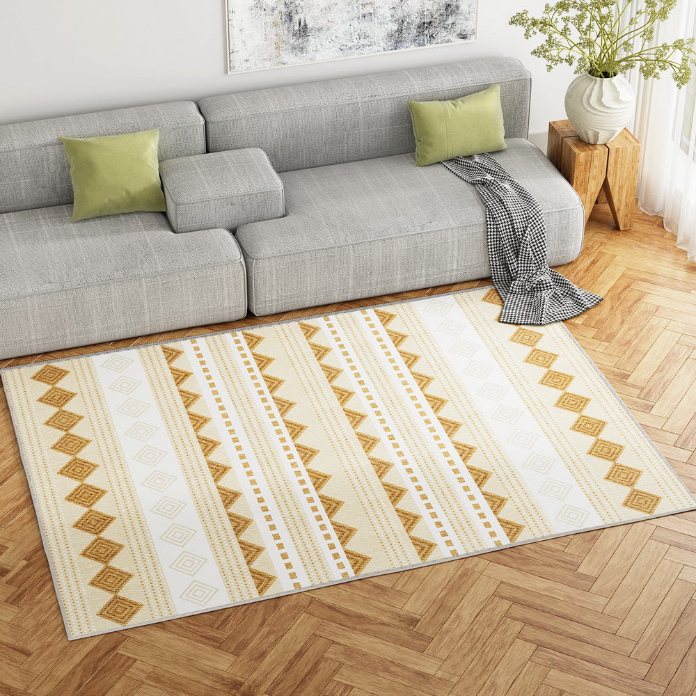 Artiss Floor Rugs 160x230cm Washable Area Mat Large Carpet Soft Short Pile Ella - Cosy Abode