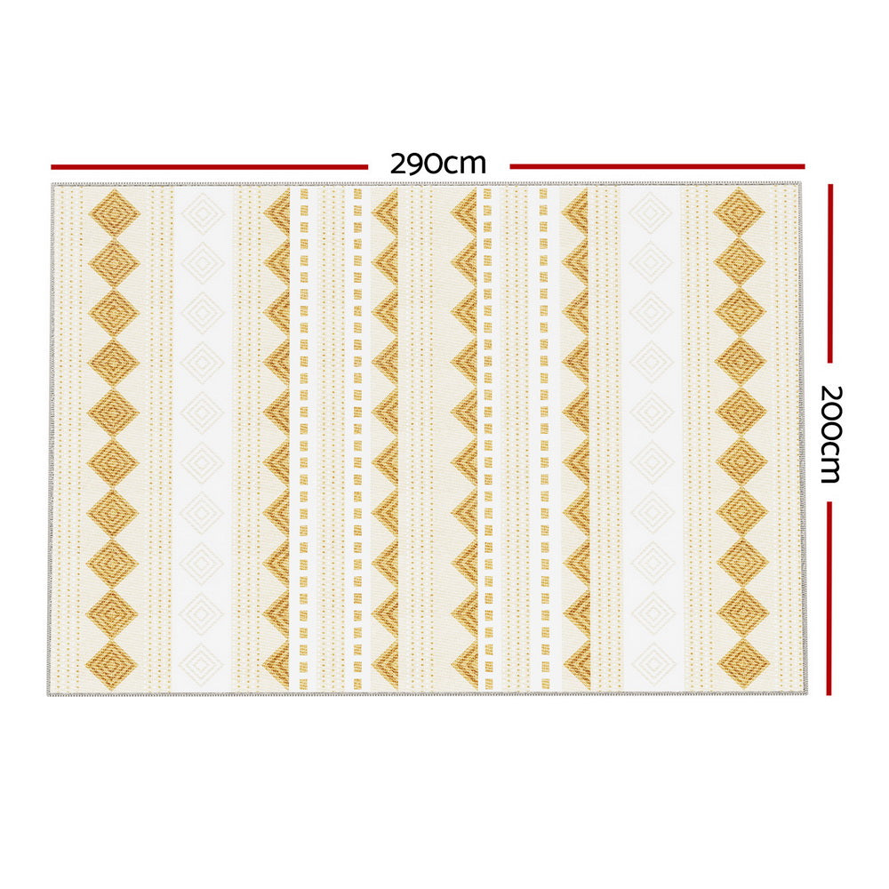 Artiss Floor Rugs 200x290cm Washable Area Mat Large Carpet Soft Short Pile Ella - Cosy Abode