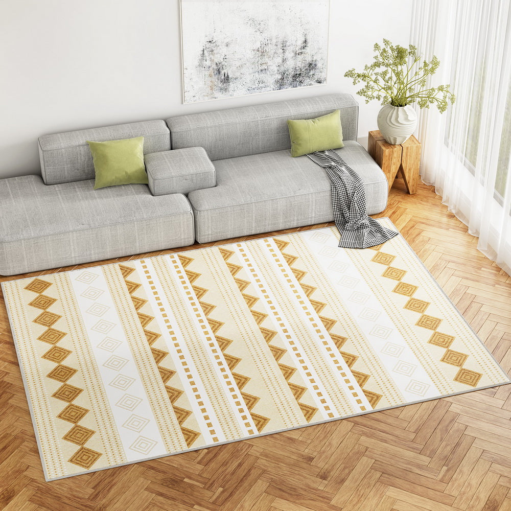 Artiss Floor Rugs 200x290cm Washable Area Mat Large Carpet Soft Short Pile Ella - Cosy Abode