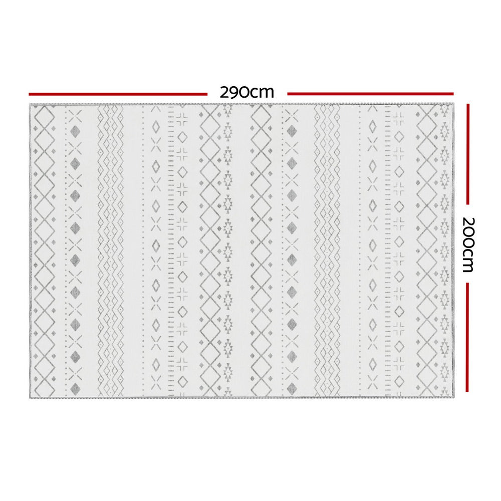 Artiss Floor Rugs 200x290cm Washable Area Mat Large Carpet Soft Short Pile Una - Cosy Abode