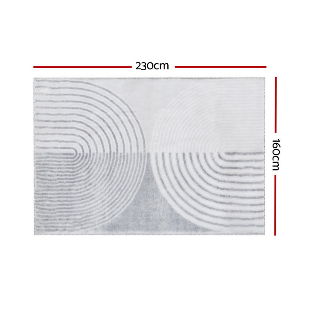 Artiss Floor Rugs 160x230cm Washable Area Mat Large Carpet Faux Rabbit Fur Cyril - Cosy Abode