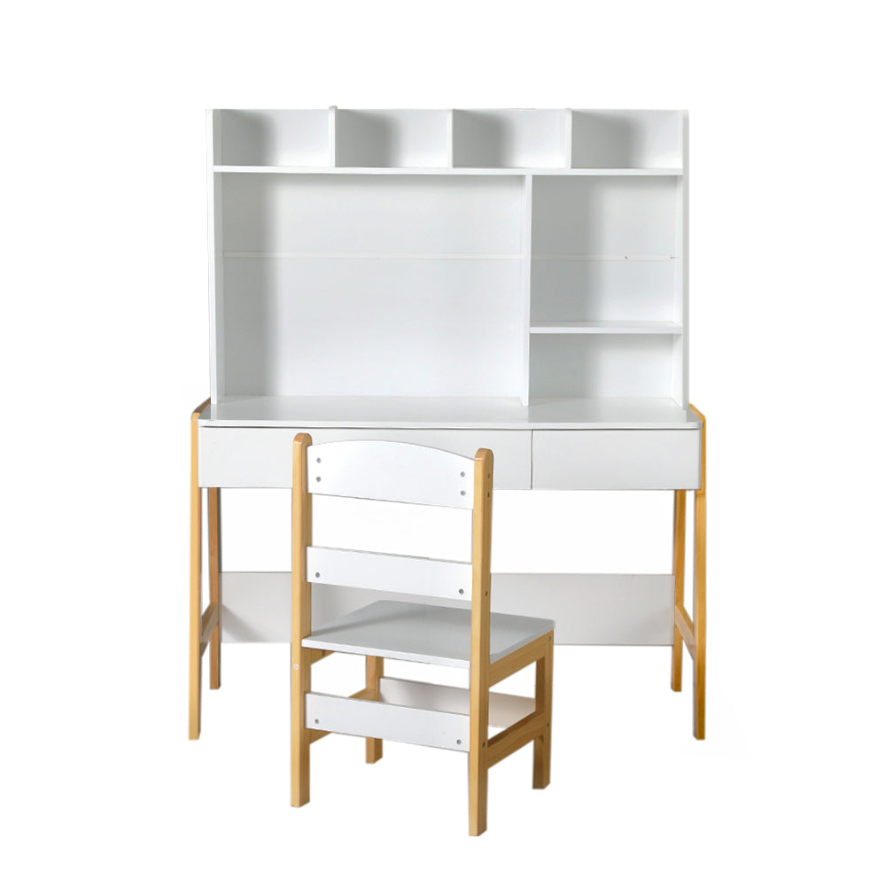 Keezi 2PCS Kids Table and Chairs Set Study Activity Toys Storage Desk Drawer - Cosy Abode