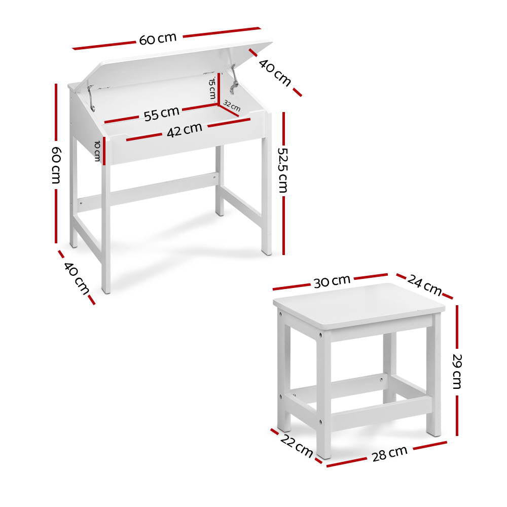 Keezi 2PCS Kids Table and Chairs Set Activity Children Playing Toys Study Desk - Cosy Abode