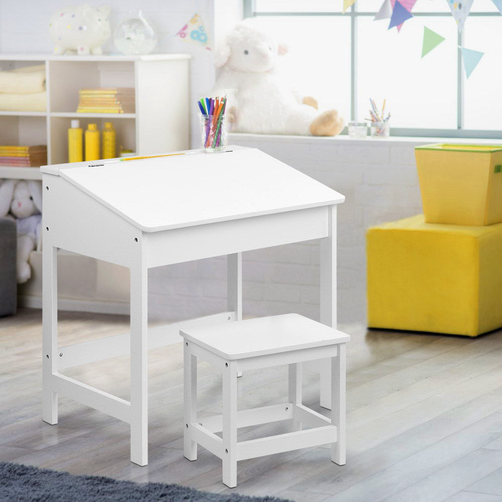 Keezi 2PCS Kids Table and Chairs Set Activity Children Playing Toys Study Desk - Cosy Abode