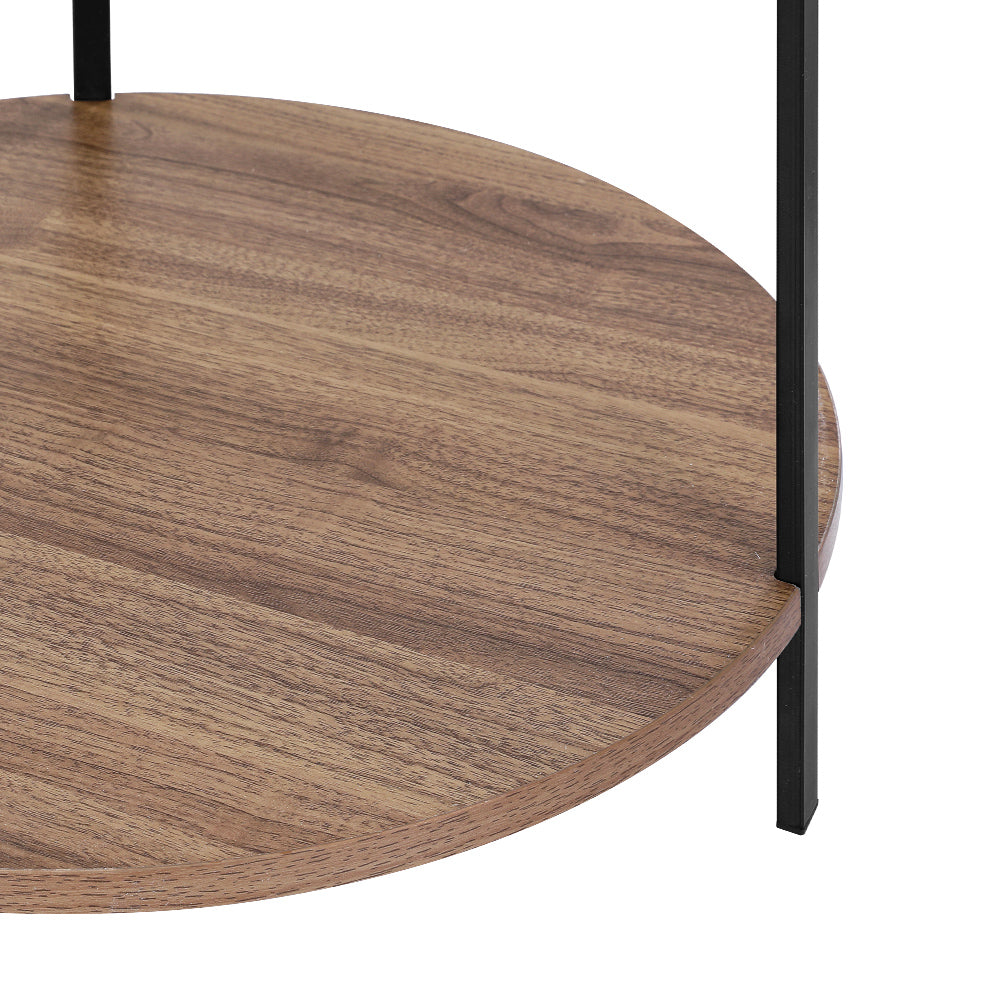 Artiss Coffee Table Side Table Round White Cedric - Cosy Abode