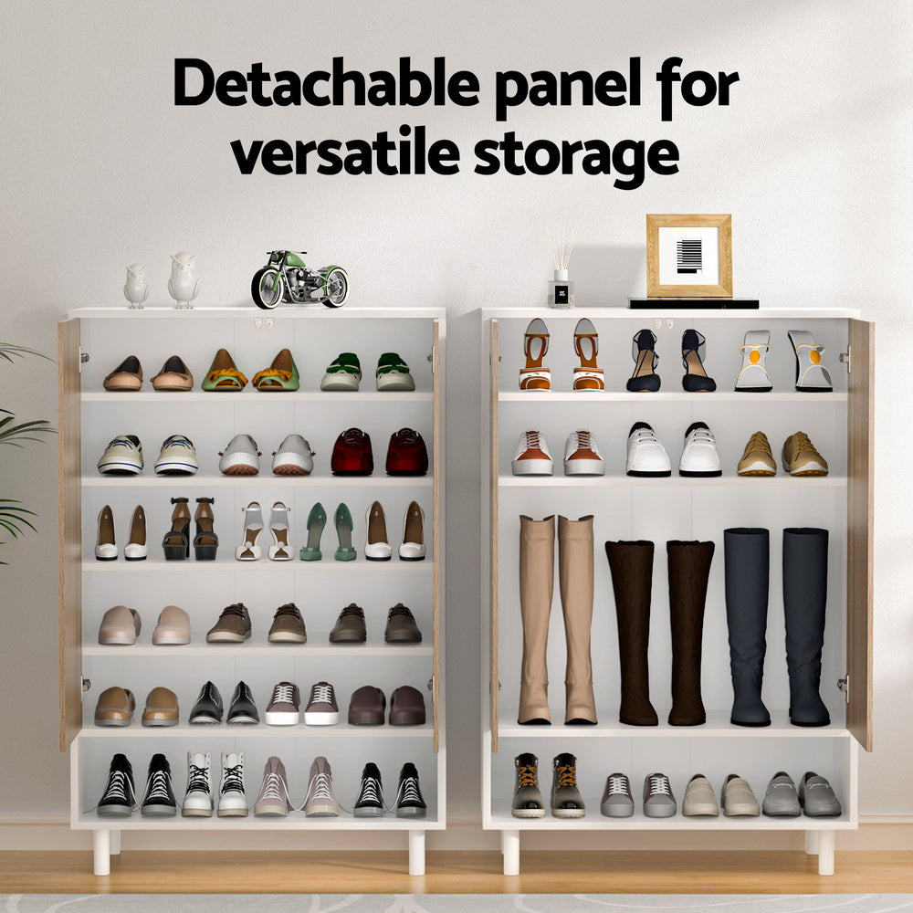 Artiss Shoe Rack Cabinet 24 Pairs 6-tier White - Cosy Abode