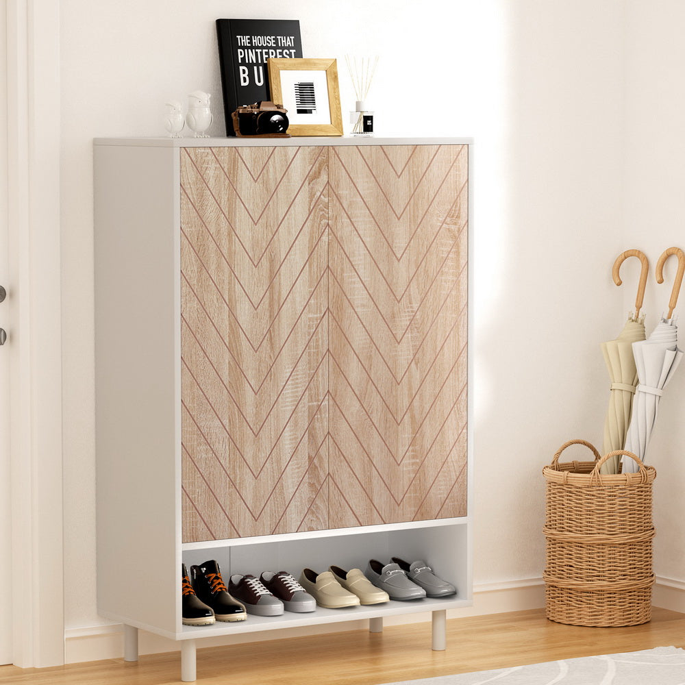 Artiss Shoe Rack Cabinet 24 Pairs 6-tier White - Cosy Abode
