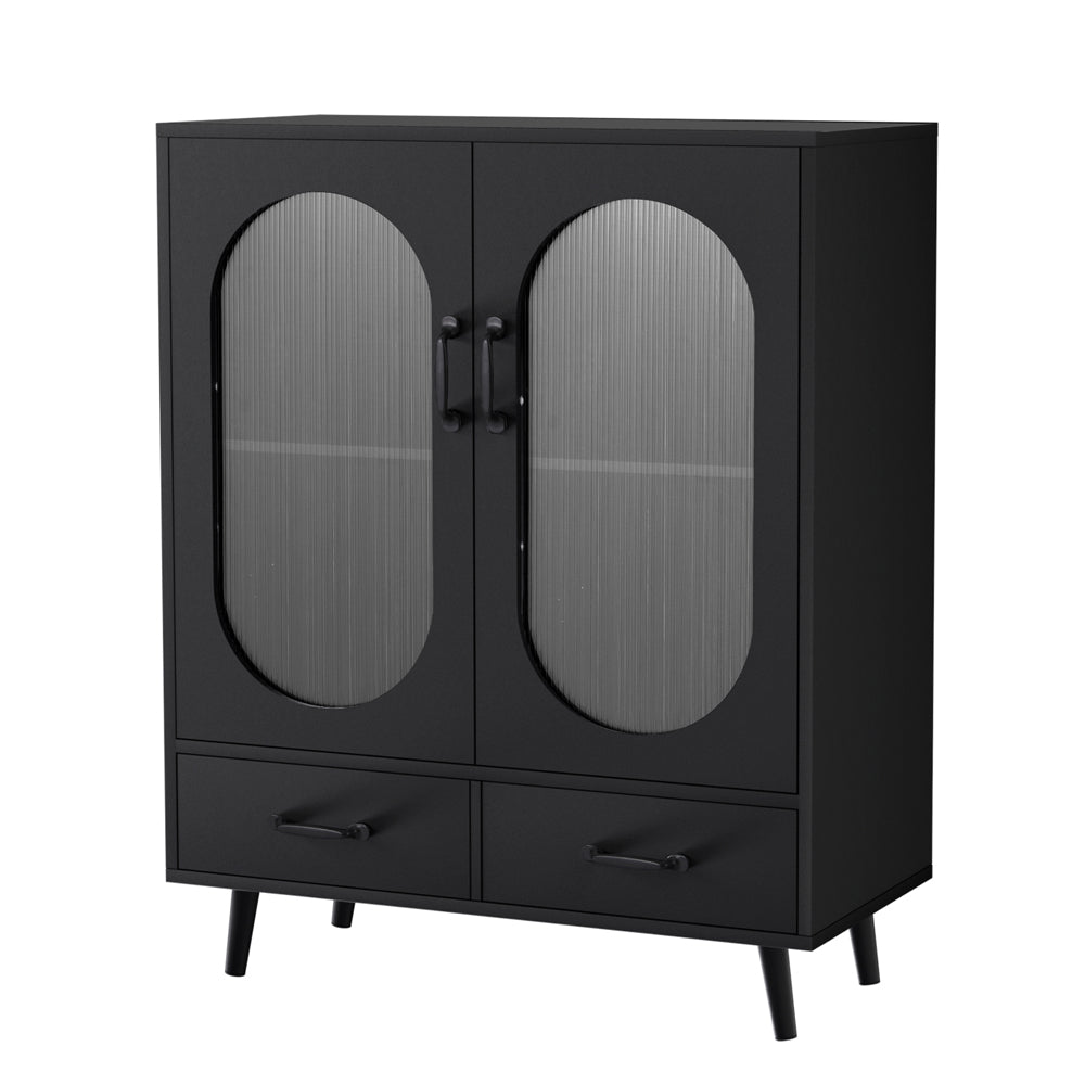 Artiss Buffet Sideboard Double Doors - Black - Cosy Abode