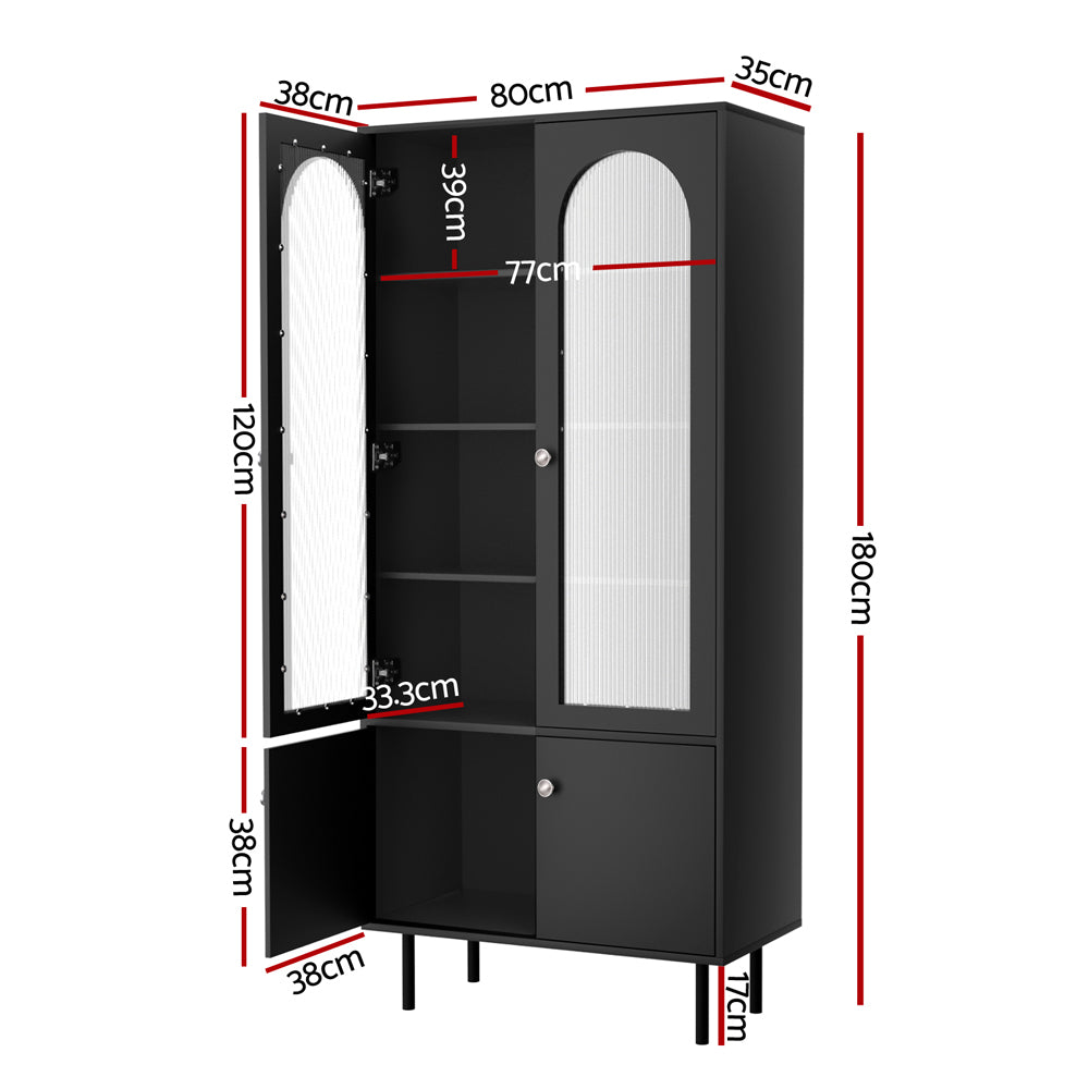Artiss Buffet Sideboard Cupboard Cabinet Black - Cosy Abode