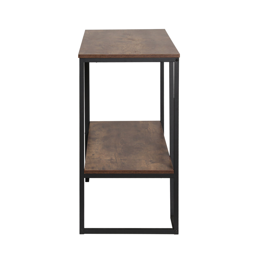 Artiss Console Table 106CM 2-tier Walnut Cora - Cosy Abode