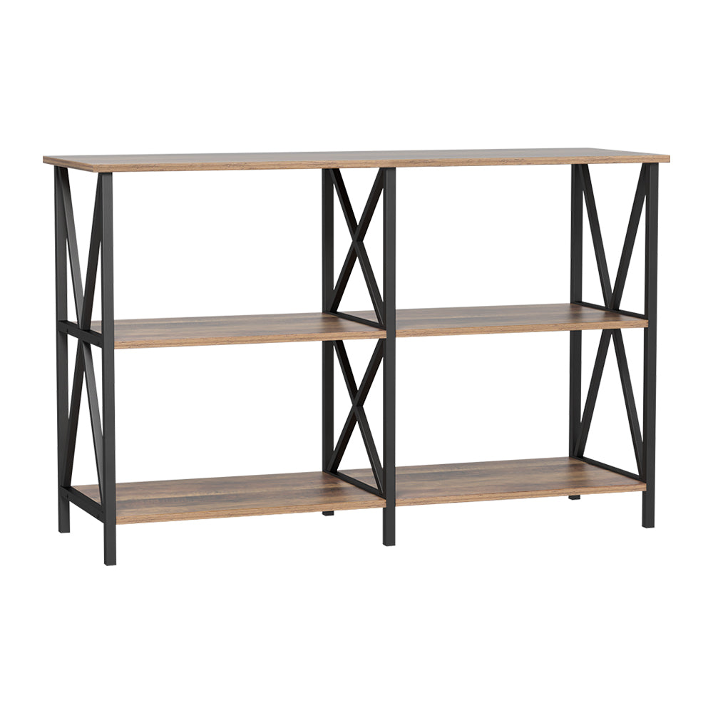 Artiss Console Table 120CM 3-tier Walnut Xiah - Cosy Abode