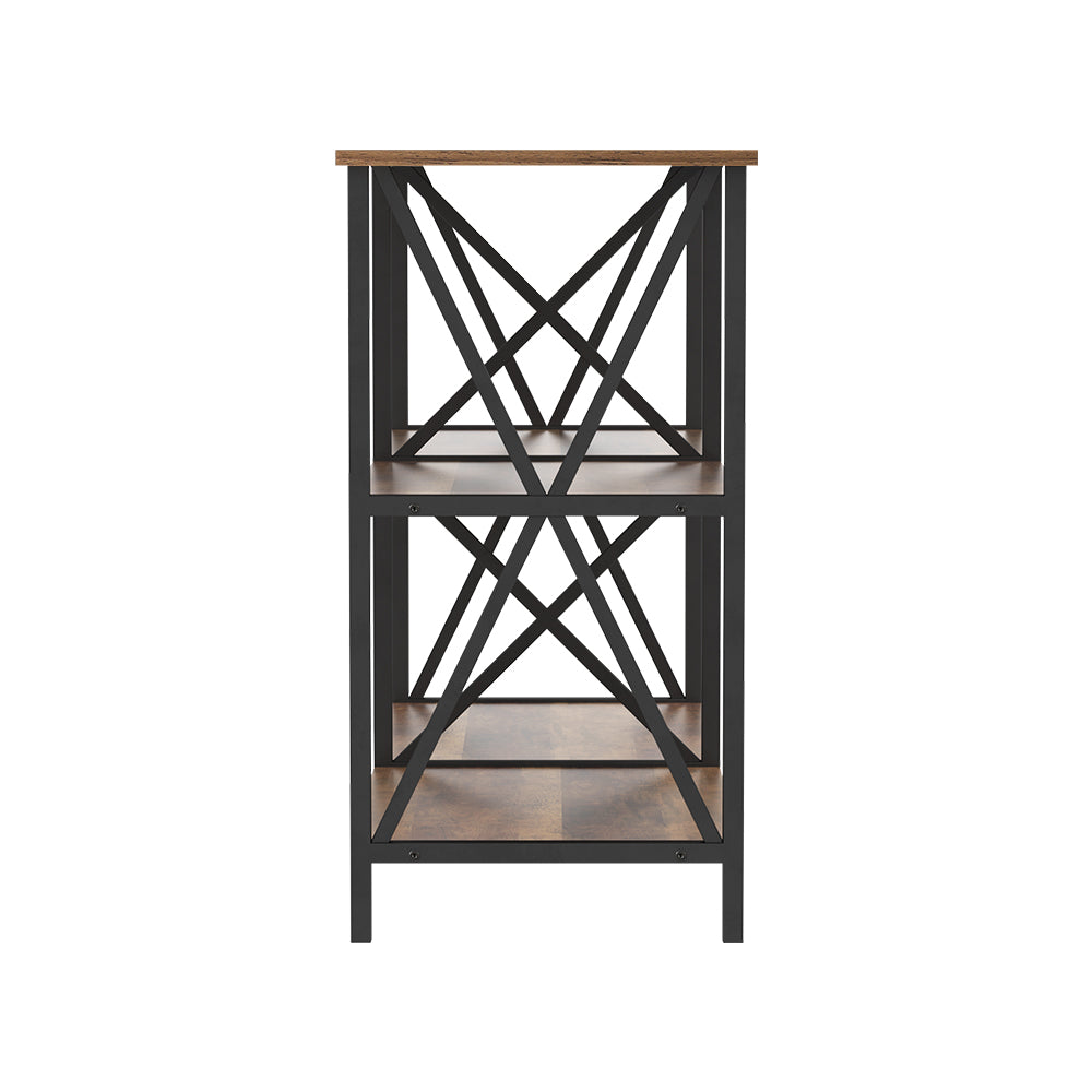 Artiss Console Table 120CM 3-tier Walnut Xiah - Cosy Abode