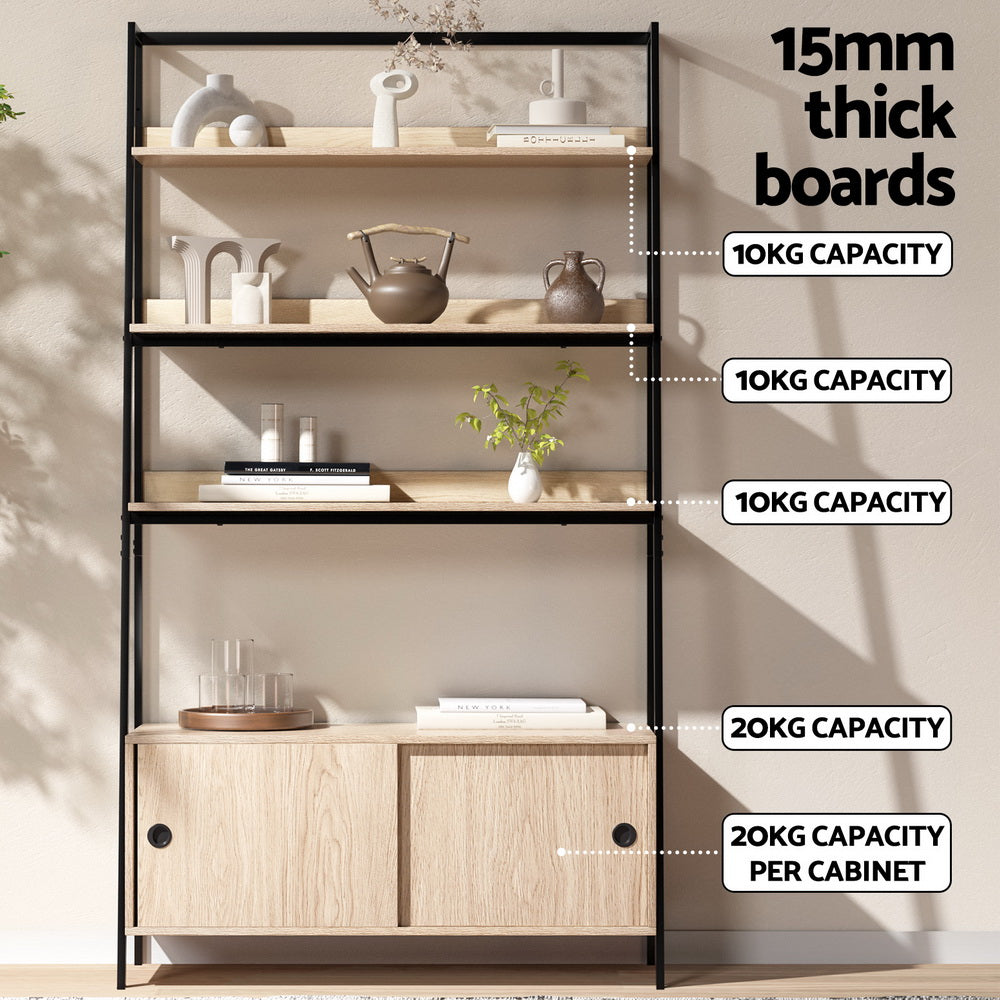Artiss Bookshelf 5 Tier Cube Cabinet MIRA Oak - Cosy Abode