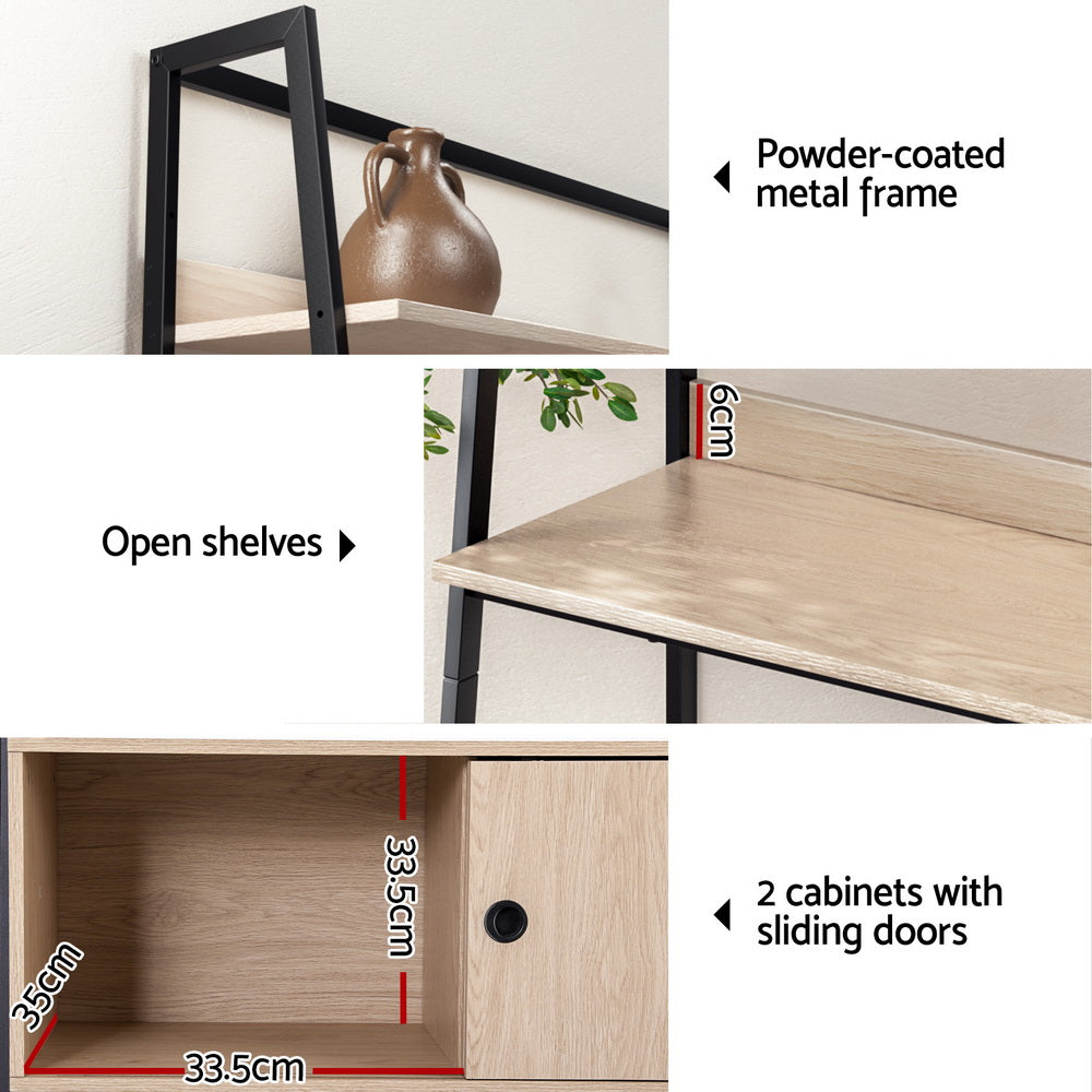 Artiss Bookshelf 5 Tier Cube Cabinet MIRA Oak - Cosy Abode