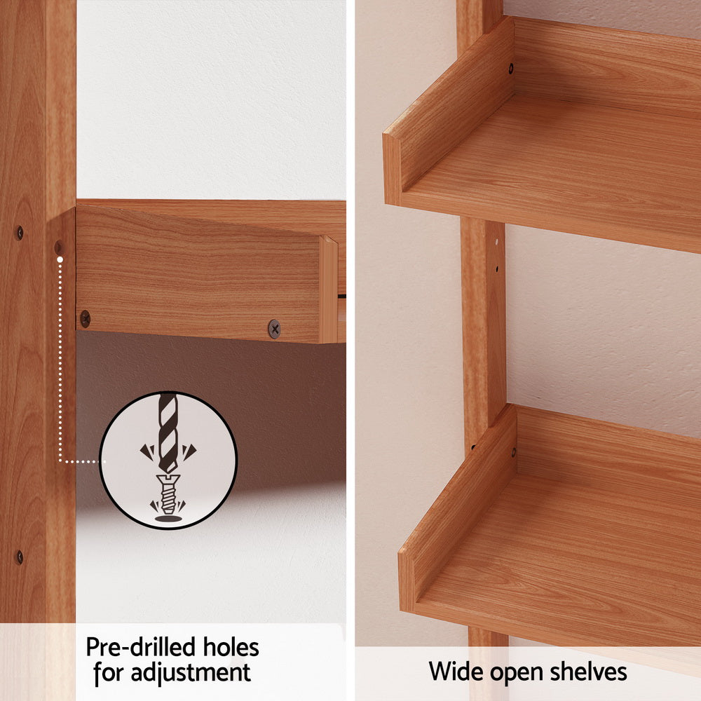 Artiss Bookshelf Floating Shelf CAPIZ Oak - Cosy Abode