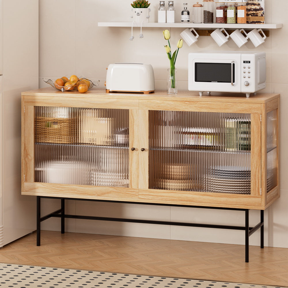 Artiss Buffet Sideboard Double Doors - Oak - Cosy Abode