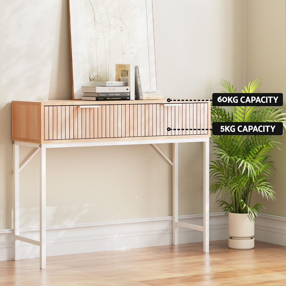 Artiss Console Table 2 Drawers 92CM - Cosy Abode